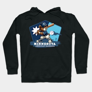 USA - American BASEBALL - Minnesota - Baseball mascot - Minnesota baseball Hoodie